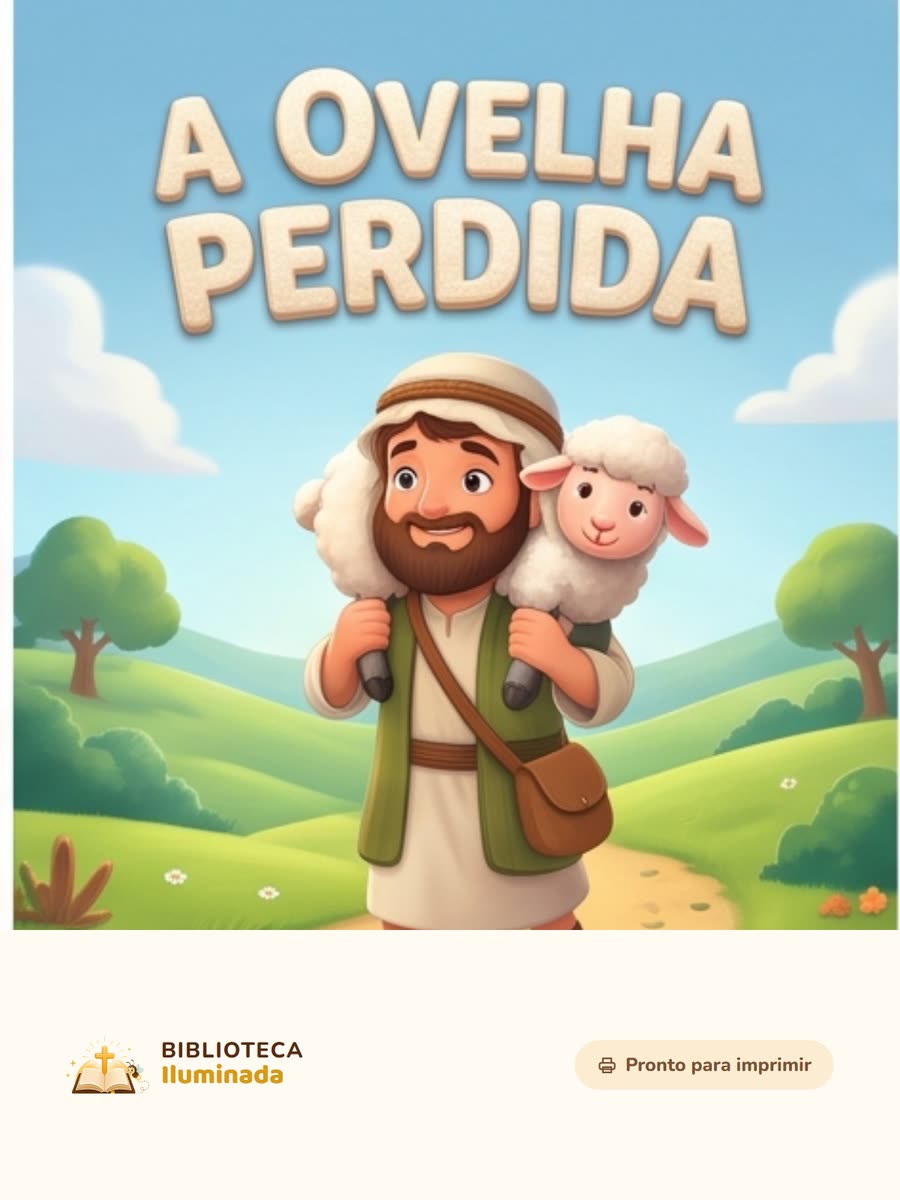 Capa da coleção A Ovelha Perdida, com onze atividades para imprimir