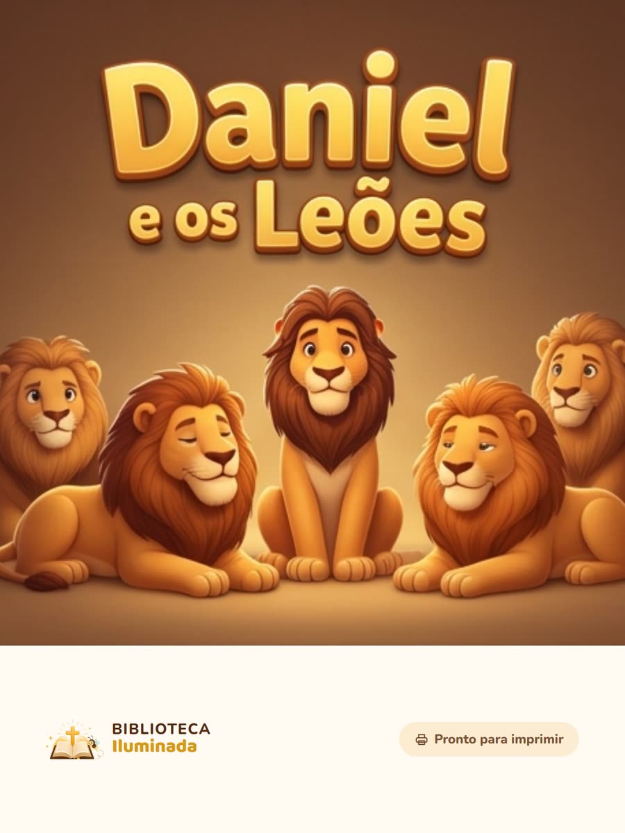 Capa da coleção Daniel e os Leões, com onze atividades para imprimir